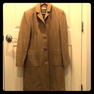 Tan Brushed Wool Top Coat